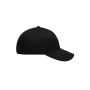 MB6212 6 Panel Brushed Sandwich Cap - black/light-grey - one size