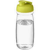 H2O Active® Pulse 600 ml sportfles met flipcapdeksel - Transparant/Lime