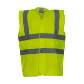 Fluo 2 Band + Brace Waistcoat - Fluo Yellow - 4XL