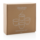 Ukiyo 4-delige set kopjes, wit