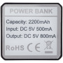WS101 2200/2600 mAh powerbank - Zwart - 2200mAh