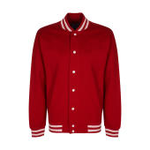 Campus Jacket - Fire Red/White - S