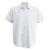 Heren non-iron micro sergé overhemd korte mouwen White XXL