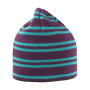 Team Reversible Beanie - Plum/Turquoise/Grey - One Size