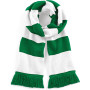 Gestreepte sjaal Stadium Kelly Green / White One Size