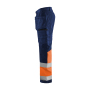 High Vis werkbroek met stretch en gereedschapzakken