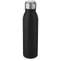 Harper 700 ml stainless steel water bottle with metal loop - Solid black