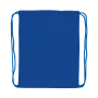 Impact AWARE™ gerecycled katoenen rugzak met trekkoord 145gr, blauw