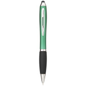 Nash stylus balpen gekleurd met zwarte grip - Groen/Zwart