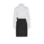 BRUSSELS - Short Recycled Bistro Apron with Pocket - Black - One Size