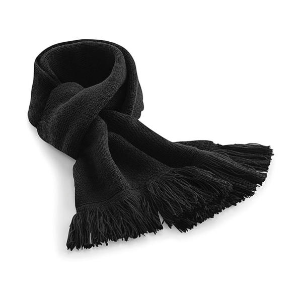 Classic Knitted Scarf - Black - One Size