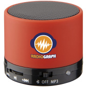 Duck cilinder Bluetooth® speaker met rubberen afwerking - Rood