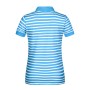 Ladies' Polo Striped - atlantic/white - XS