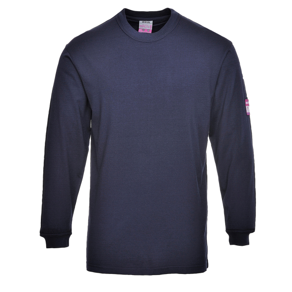 Flame Resistant Anti-Static Long Sleeve T-Shirt Navy