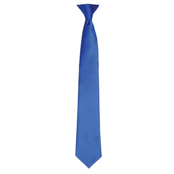 'Colours' Satin Clip Tie, Royal Blue, ONE, Premier