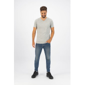 L&S T-shirt V-neck fine cotton elasthan