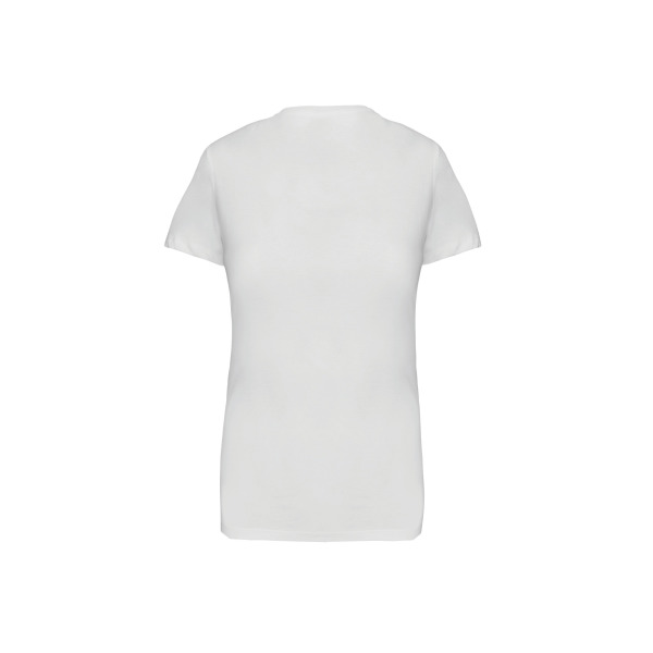 Dames t-shirt ronde hals korte mouwen White XL