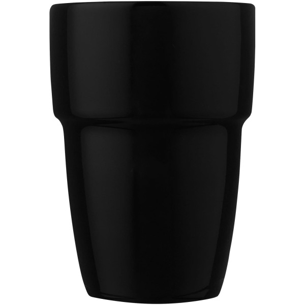 Staki 4-piece 280 ml stackable mug gift set - Solid black