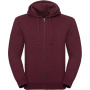 Authentic Full zip hooded melange sweatshirt Burgundy Melange S