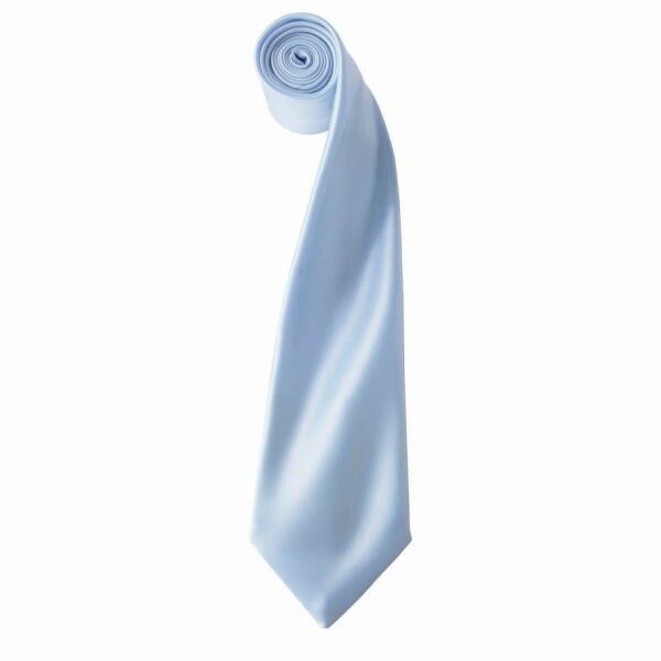 'Colours' Satin Tie, Light Blue, ONE, Premier