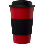 Americano® 350 ml geïsoleerde beker met grip - Rood/Zwart