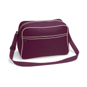 Retro Shoulder Bag - Burgundy/Sand - One Size