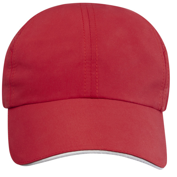 Morion 6 panel GRS recycled cool fit sandwich cap - Red