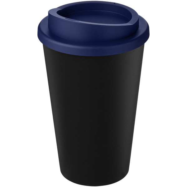 Americano® Eco 350 ml recycled tumbler - Solid black/Blue