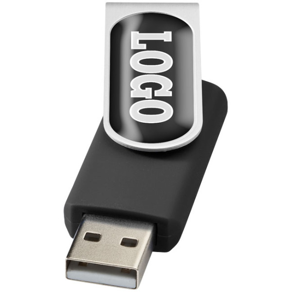 Rotate-doming USB 4GB - Zwart/Zilver