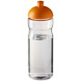 H2O Active® Base 650 ml bidon met koepeldeksel - Transparant/Oranje