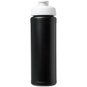 Baseline® Plus grip 750 ml sportflaska med uppfällbart lock - Svart/Vit