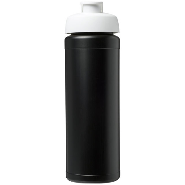 Baseline® Plus grip 750 ml sportfles met flipcapdeksel - Zwart/Wit