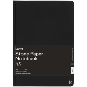 Karst® A5 hardcover notesbog i stenpapir — kvadratisk - Ensfarvet sort