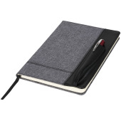 A5 heathered notitieboek met kunstlederen kaft A5 heathered notitieboek met kunstlederen kaft