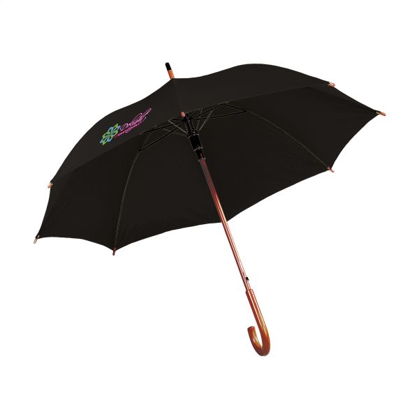 FirstClass automatische paraplu met houten steel - 100 cm