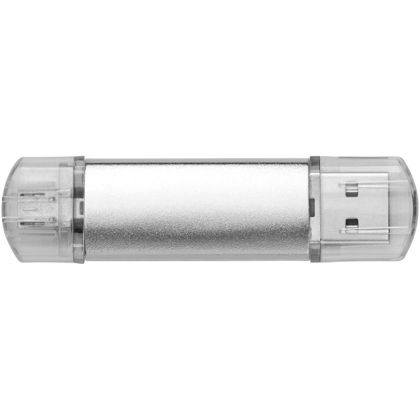 Aluminium On-the-Go (OTG) USB-stick - Zilver - 64GB
