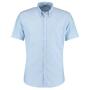 Short Sleeve Slim Fit Oxford Shirt, Light Blue, 14, Kustom Kit