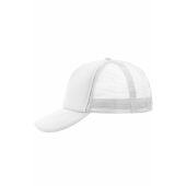 MB070 5 Panel Polyester Mesh Cap - white - one size