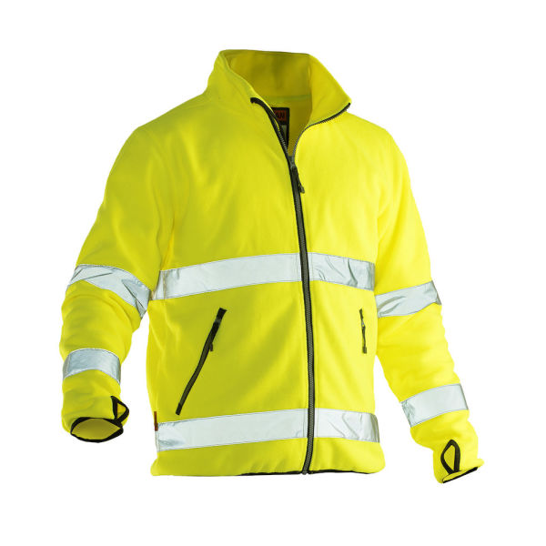 Jobman 5502 Hi-vis fleece jacket geel xs