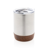 Isoleer koffie beker met kurk, zilver