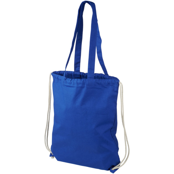 Eliza 240 g/m² cotton drawstring backpack 6L - Royal blue