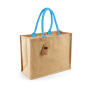 Classic Jute Shopper - Natural/Surf Blue - One Size