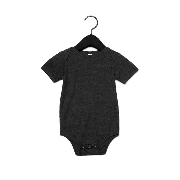 Baby Jersey Short Sleeve One Piece - Dark Grey Heather - 6-12