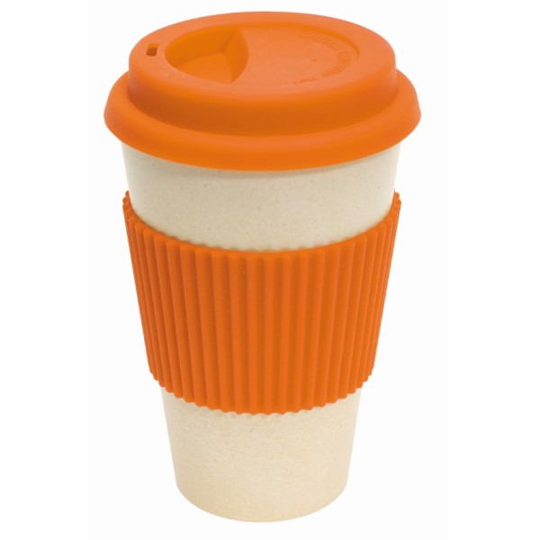 Bamboe koffiebeker GEO CUP - oranje