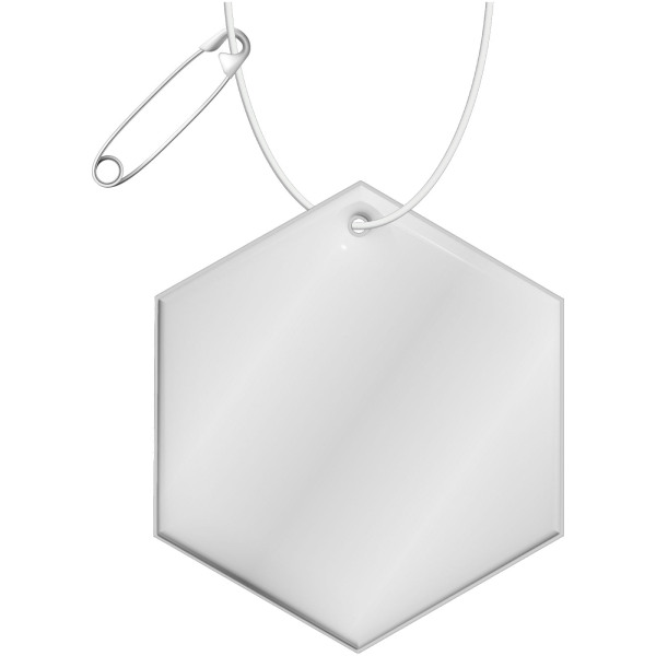 RFX™ H-12 zeshoekige reflecterende pvc hanger - Wit