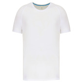 Gerecycled herensport-T-shirt met ronde hals White 3XL