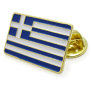 Greece Metal Flag Pin (Rectangular)
