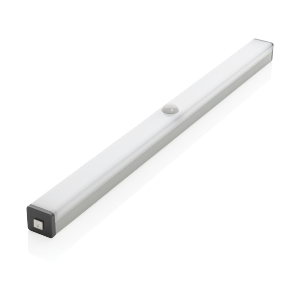 USB-rechargeable motion sensor LED light large, silver