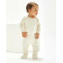 Baby Sleepsuit with Scratch Mitts - White - 0-3
