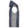 Men's Knitted Hybrid Vest - light-melange/anthracite-melange - M